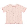 Roze t-shirt met bloemetjes - Short sleeve t-shirt pink fairy flowers